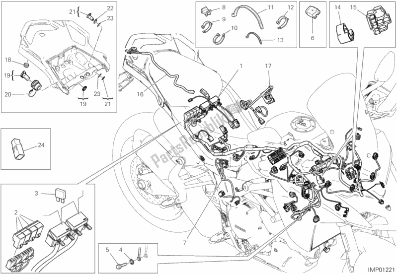 Toutes les pièces pour le Faisceau De Câblage du Ducati Multistrada 950 S Thailand 2020